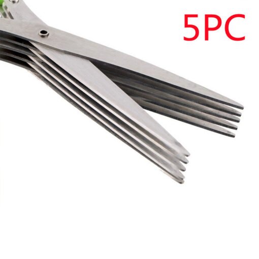 Multifunctional Multi-layer Green Onion Scissors Stainless Steel Onion Cutting Knife Herb Seaweed Spice Scissors Kitchen Scissor Kitchen Gadgets - Bild 9