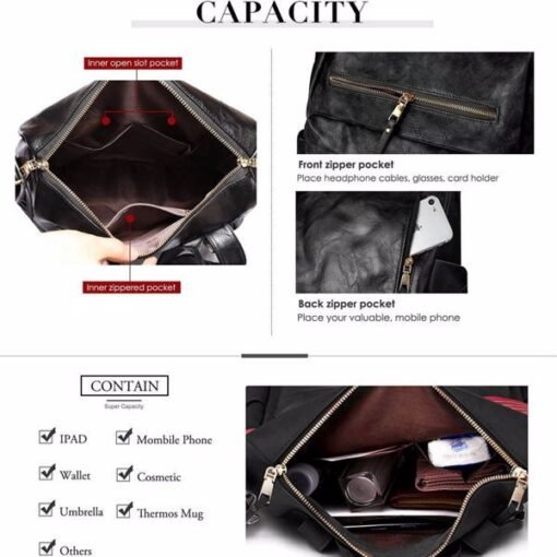 PU Leather Backpack - No Delivery On Weekends - Prohibited Sales Platforms - Temu, Walmart – Bild 2