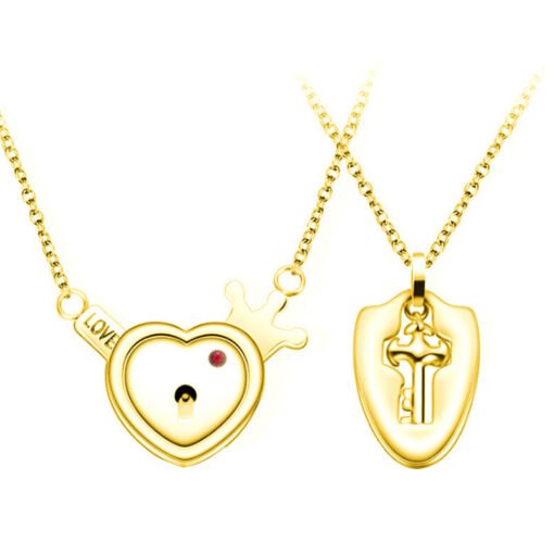 Fashion Jewelry Titanium Steel Couple Love Lock, Bracelet, Key Set, Necklace - Bild 5
