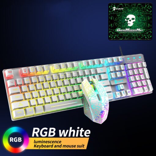 Kuiying T6RGB Luminous Keyboard And Mouse Set - immagine 6