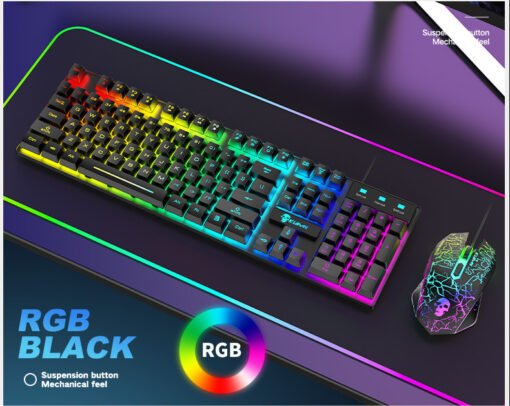 Kuiying T6RGB Luminous Keyboard And Mouse Set - immagine 5