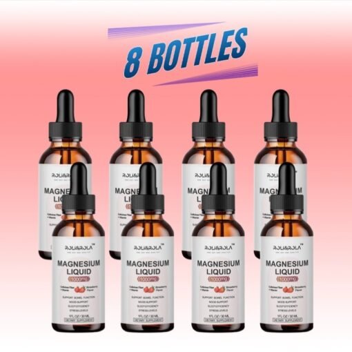 Magnesium Glycinate Liquid Drops - ROLI&ROLA With Cellulose Fiber, Vitamins B6, C, D, Zinc At Night, Digestive Health, Strawberry Flavour 30mlX2 Packets - immagine 2