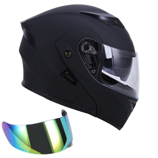 Full Face Dual Visor Flip Moto Helmet Modular Motorcycle Helmet Color Lens New - Imagen 5