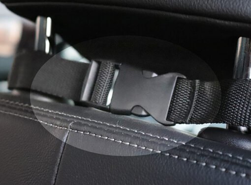Mesh Dog Car Seat Cover - Hammock Style with Zipper, Pocket & Safety Features for Rear Back Seat Travel - Image 3