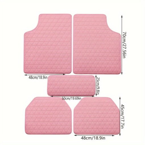 5-piece Set Of Car Floor Mats - Hình ảnh 3