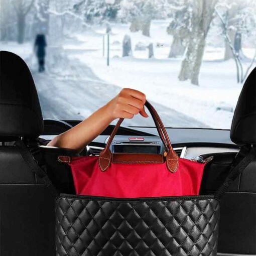 Car Storage Bag Handbag Holder Car Seat Storage Organizer Handbag Holder Auto Interior Stowing Tidying Car Middle Organizer - Image 2