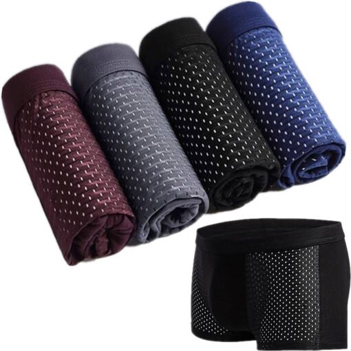 Ice silk men's underwear mesh boxer - Hình ảnh 9