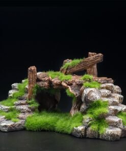 Flocking resin aquarium made of landscape stone decoration