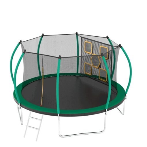 14FT Trampoline With Enclosure - Recreational Trampolines With Ladder, ASTM Approval Outdoor Trampoline For Kids - Larawan 2