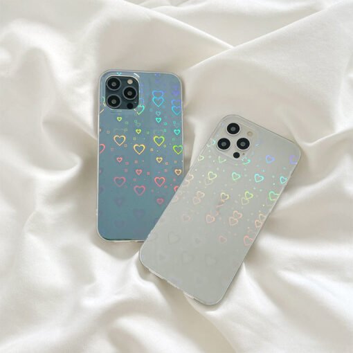 Laser Colorful Love For Double-sided Coated Silicone Phone Case - Larawan 3