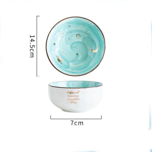Ceramic Breakfast Salad Bowl With Cute Eating Bowl - Hình ảnh 3
