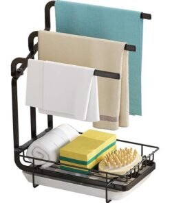 Kitchen Sink Sponge Rack With Drain Tray, Kitchen Sink Organizer Sponge Brush Soap Pan Metal Shelf,  - Prohibited Temu, Not Shipped On Weekends