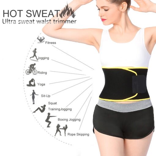 Yoga Slim Fit Waist Belt Trimmer Exercise Weight Loss Burn Fat Body Shaper - Image 8