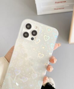 Laser Colorful Love For Double-sided Coated Silicone Phone Case