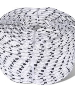 vidaXL Braided Rope Coil Boat Line Polyester 0.47"x1968.5"