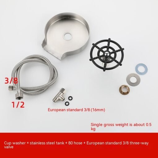 Bar Counter Cup Washer Sink High-pressure Spray Automatic Faucet Coffee Pitcher Wash Cup Tool Kitchen - Larawan 6