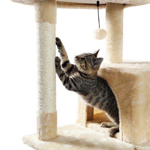 Beige Multi-layer Cat Platform With Comfortable Cat Bed, Prohibited From Shein - 图片 7