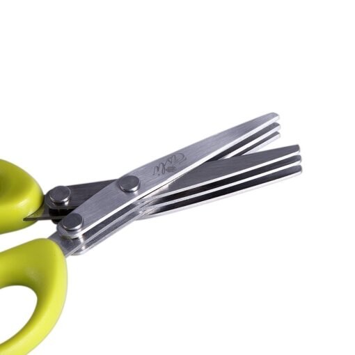 Multifunctional Multi-layer Green Onion Scissors Stainless Steel Onion Cutting Knife Herb Seaweed Spice Scissors Kitchen Scissor Kitchen Gadgets - Bild 10