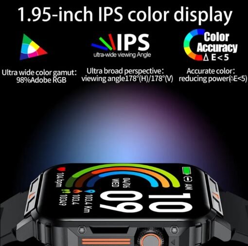 L81 Outdoor Sports Square Smartwatch Answer Call Big Battery Fitness Tracker Waterproof Smartwatch Men For IOS Android - Hình ảnh 4