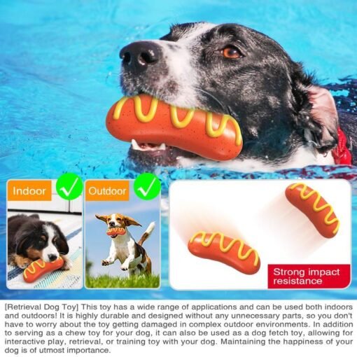 PPOKEl Dog Chew Toys Aggressive- Chaewers.Indestructible Dog Toy For Aggressive Chewer,Tough Chew Toys For Dogs  Rubber  Orange Plain - Imagen 3