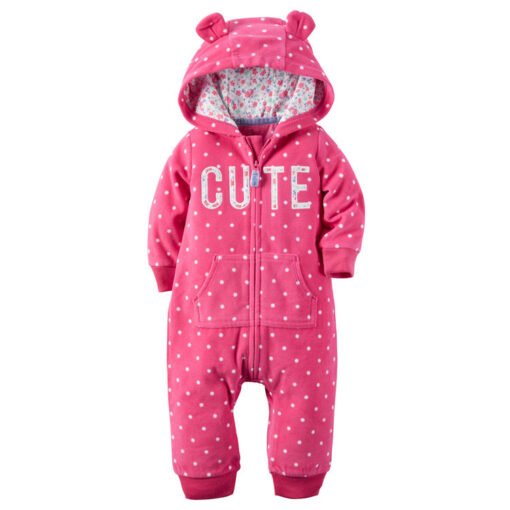 Long-sleeved fleece baby clothes romper - 图片 4