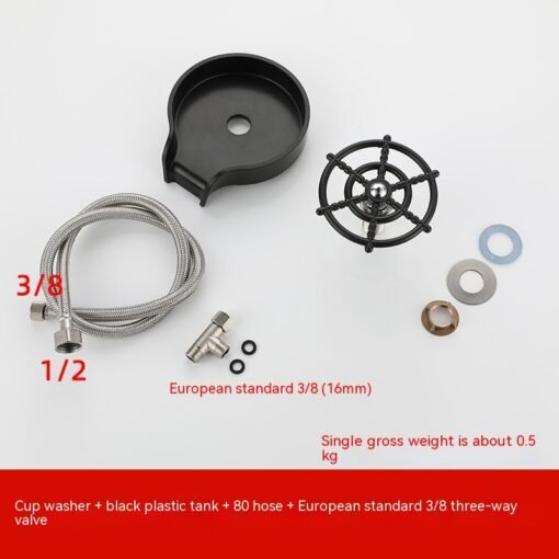 Bar Counter Cup Washer Sink High-pressure Spray Automatic Faucet Coffee Pitcher Wash Cup Tool Kitchen - Larawan 5