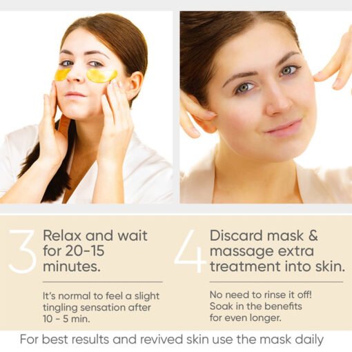 Eye Bag Removal Wrinkle Lifting And Tightening 24K Gold Eye Mask Patch - Imagen 7