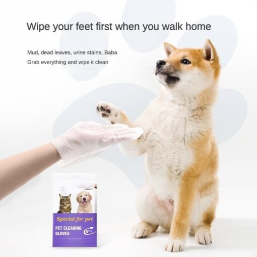 PET Cleaning  Deodorizing Bathing Wipes ForDogs And Cats, Nourish Fur Coconut OilGrooming Wipes For Dogs, Pet Cleaning GlovesWipes For Daily Care And Traveling.Hypoallergenic - 图片 4