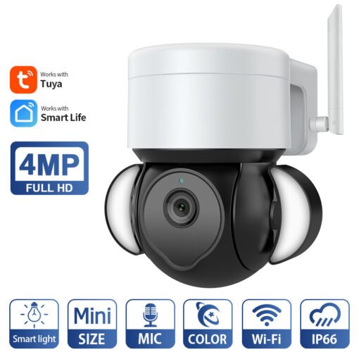 Graffiti 4G Outdoor Surveillance Camera Courtyard Lighting - immagine 5