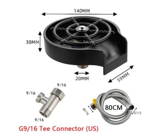 Bar Counter Cup Washer Sink High-pressure Spray Automatic Faucet Coffee Pitcher Wash Cup Tool Kitchen - Larawan 3