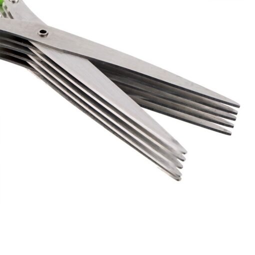 Multifunctional Multi-layer Green Onion Scissors Stainless Steel Onion Cutting Knife Herb Seaweed Spice Scissors Kitchen Scissor Kitchen Gadgets - Bild 8