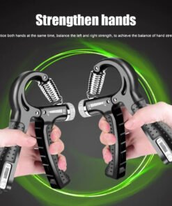 Single Pack Professional Hand Grip Strength Trainer, Carbon Fiber Foam Arm Muscle Finger Rehabilitation Fitness Equipment Hand Grip Strength Power Trainer Gripper Strengthener Adjustable Gym Exerciser