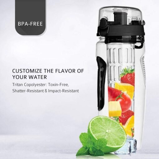 1000ml Water Fruit Bottle BPA Free Plastic Sport Fruit Infuser Water Bottles With Infuser Juice Shaker Drink Bottle Of Water - Larawan 5