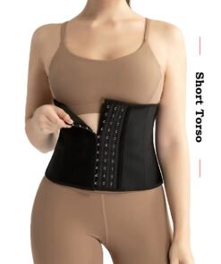 ATBUTY 9 Inches Short Torso Sport Girdle Underwear Women 9 Steel Bones Latex Waist Trainer Corset Private Label
