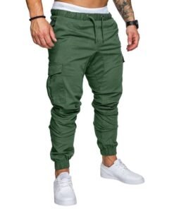 Men's Woven Fabric Casual Pants Corset Pants