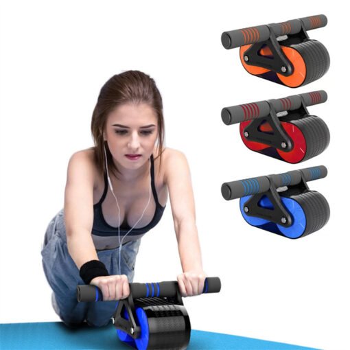 Double Wheel Abdominal Exerciser Women Men Automatic Rebound Ab Wheel Roller Waist Trainer Gym Sports Home Exercise Devices - 图片 5
