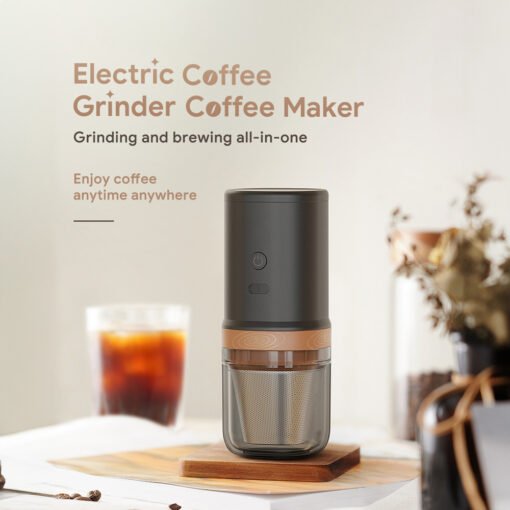 Electric Burr Coffee Grinder 25 Gears Adjustable 24W Portable USB Rechargeable Burr Mill Coffee Bean Grinder with Stainless Steel Core Cleaning Brush for Espresso French Press Drip Coffee Black - Image 2