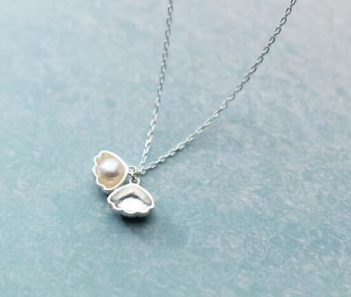 Personalized Simple S925 Silver Shell Necklace For Women - Larawan 2