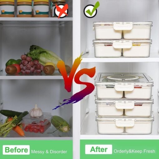 Plastic Food Storage Lunch Box With Lid 2PC - Bild 3