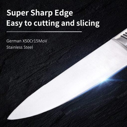 Kitchen Knife Set. LapEasy 15 Piece Knife Sets With Block Chef Knife Stainless Steel Hollow Handle Cutlery With Manual Sharpener - immagine 5