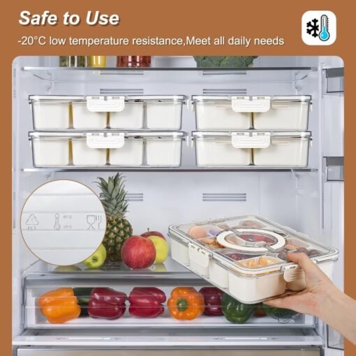Plastic Food Storage Lunch Box With Lid 2PC - Bild 2