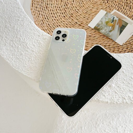 Laser Colorful Love For Double-sided Coated Silicone Phone Case - Larawan 5