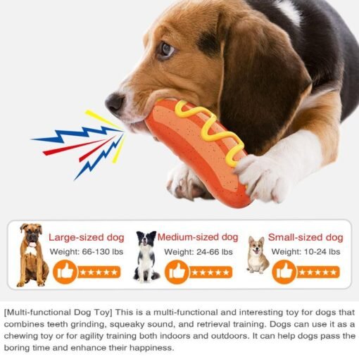 PPOKEl Dog Chew Toys Aggressive- Chaewers.Indestructible Dog Toy For Aggressive Chewer,Tough Chew Toys For Dogs  Rubber  Orange Plain - Imagen 7