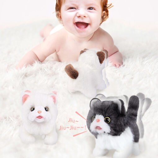 Electric Kitty Plush Toy Simulation Cat Walking Cry Pet Plush Toy Girl Toy Doll - Larawan 8