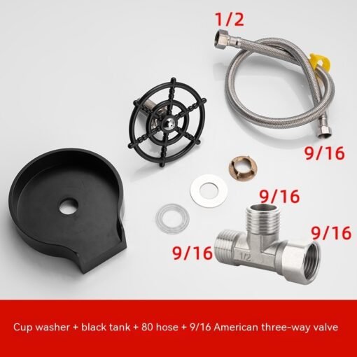 Bar Counter Cup Washer Sink High-pressure Spray Automatic Faucet Coffee Pitcher Wash Cup Tool Kitchen - Larawan 4