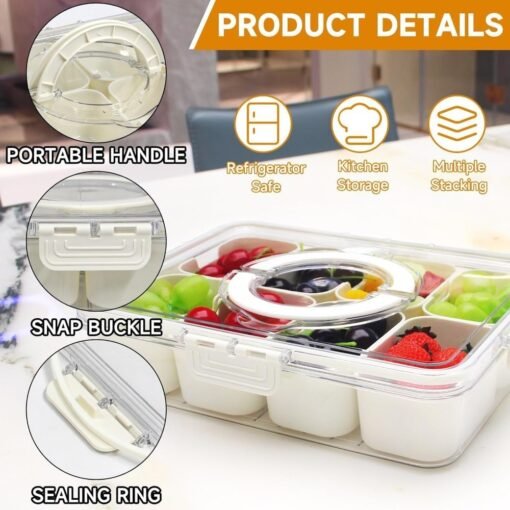 Plastic Food Storage Lunch Box With Lid 2PC - Bild 4