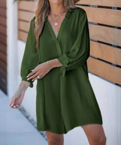 Solid Color Long-sleeved Shirt