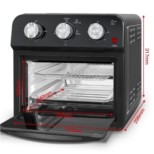 12.5 Qt Air Fryer With Advanced Multi Function Cooking Grill, Air Fry, Defrost, Bake, Presets For French Fries, Pizza, Chicken, Fish, And Toast, Dual Knob Control - Image 5