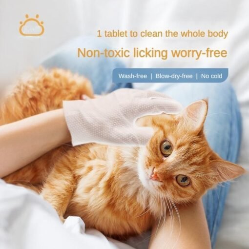 PET Cleaning  Deodorizing Bathing Wipes ForDogs And Cats, Nourish Fur Coconut OilGrooming Wipes For Dogs, Pet Cleaning GlovesWipes For Daily Care And Traveling.Hypoallergenic - 图片 3