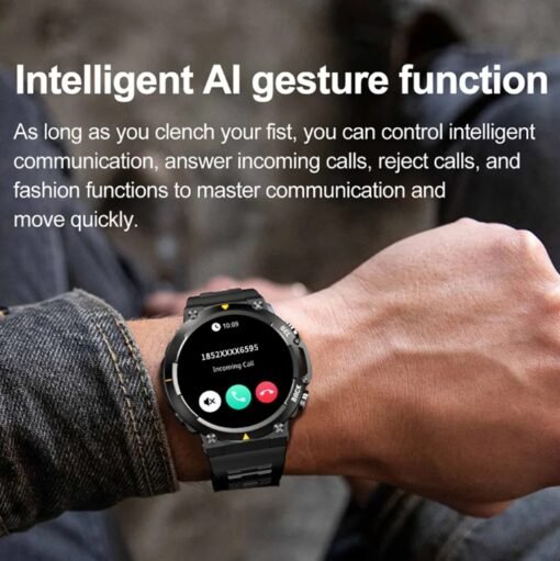 MAX18 Men Smartwatch AMOLED1.43inch Big Screen BT Calls Gesture Control AI Voice Sports Smart Watch Men - Imagen 2